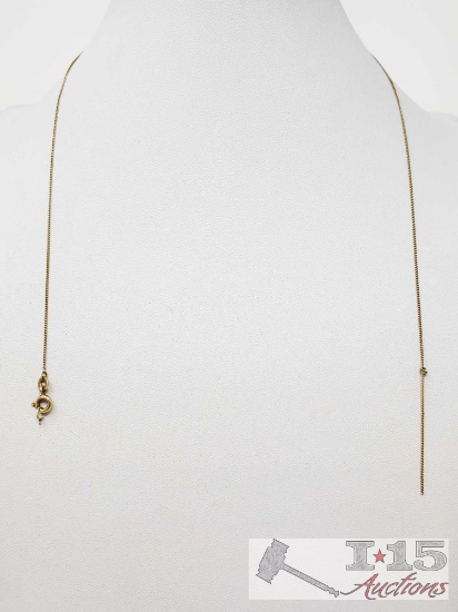 18k Gold Chain with Broken Clasp, 1.5g