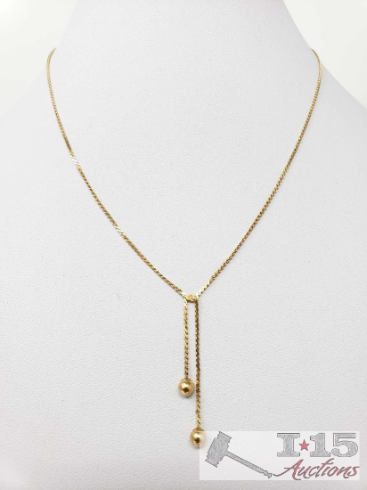 14k Gold Necklace, 2.5g