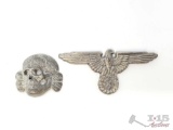 German World War II Waffen SS Officers Visor Cap Eagle & Skull