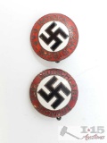 Two German World War II Political Party Pins