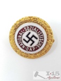 German World War II NSDAP Swastika Golden Party Badge