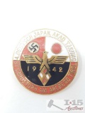 German World War II 1942 German & Japanese Joint Axis Badge.