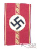 German World War II Political Leader ORTS Swastika Arm Band