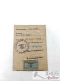 German World War II Waffen SS Ausweis Soldier Identification Document