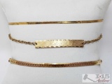 Three 14k Gold Bracelets, 5.6g