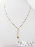 14k Gold Necklace, 2.5g