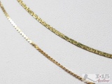 Two 10k Gold Necklaces, 6g