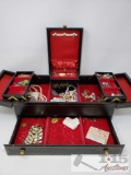 Jewelry Box full of Assorted Costume Jewelry