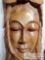 Hand Carved out of Red Mahogany Resting face of Woman, Created to bring peace and relaxation