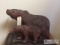 Hand Carved Wooden Bear with Baby