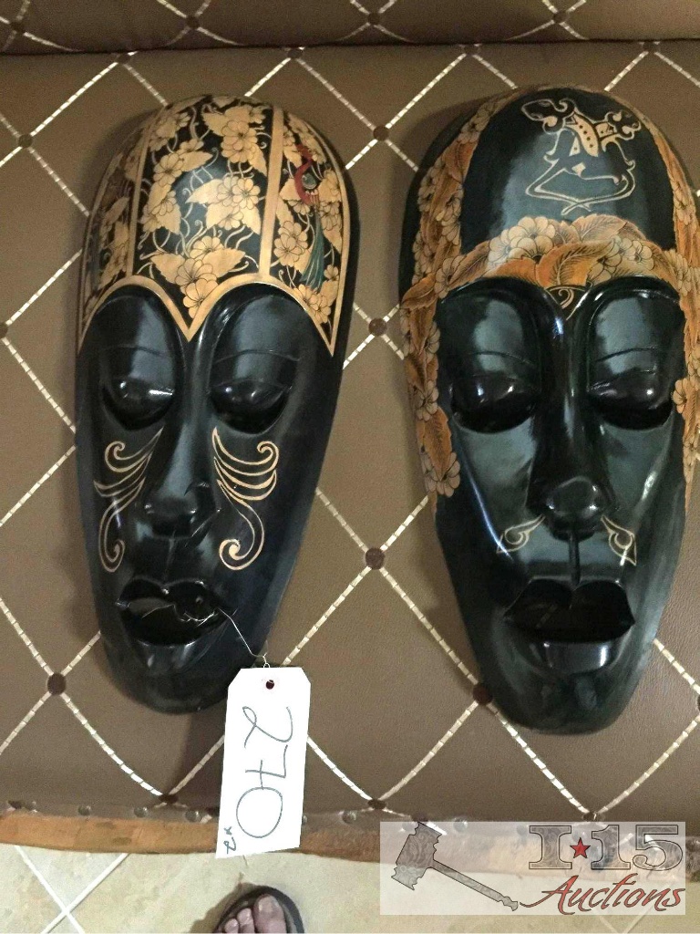 Lombok Island Mask. Hand carved from Mahogany.Special design, and hand painted.