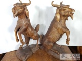 Hand Carved Javanese Ebony Wooden Goats Very detailed and modeled after the goats of the Island of