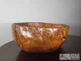 2 Hand Carved Wooden Bowls out of Teak Wood