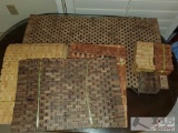 Wooden Floor Mat, Placemats and Coasters