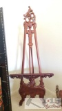 8' Hand carved Red Mahogany of the highest quality wood. Exact replica of 17 century original easel