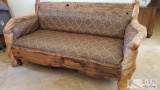 One of a Kind Bench made out of Petrified Vines and Teak Wood