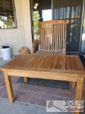 Patio Chair, Bench and Table Set