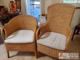 Two Wicker Patio Chairs