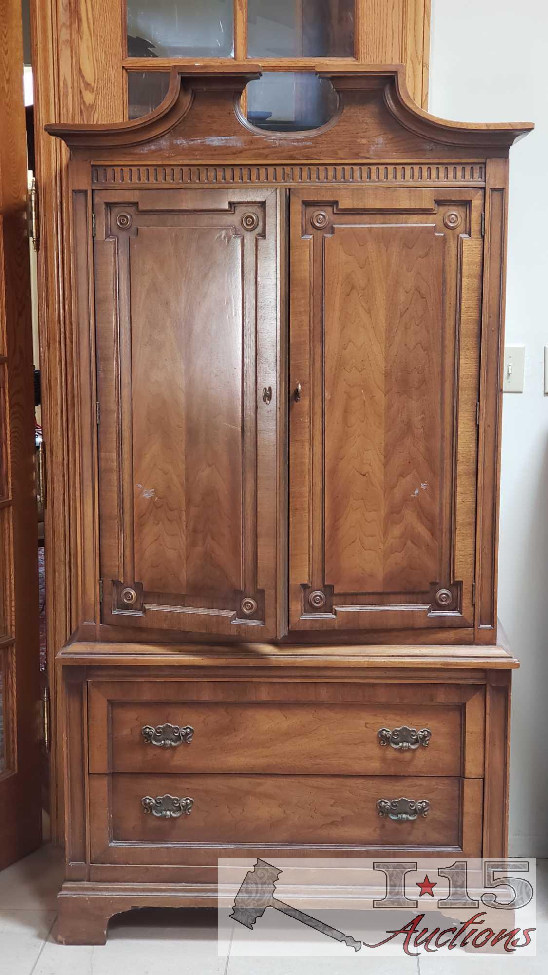 Gorgeous Bachelors Wardrobe Made Of Chiseled Black Oak With