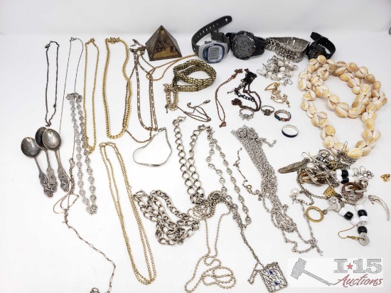 Assorted Costume Jewelry and Watches