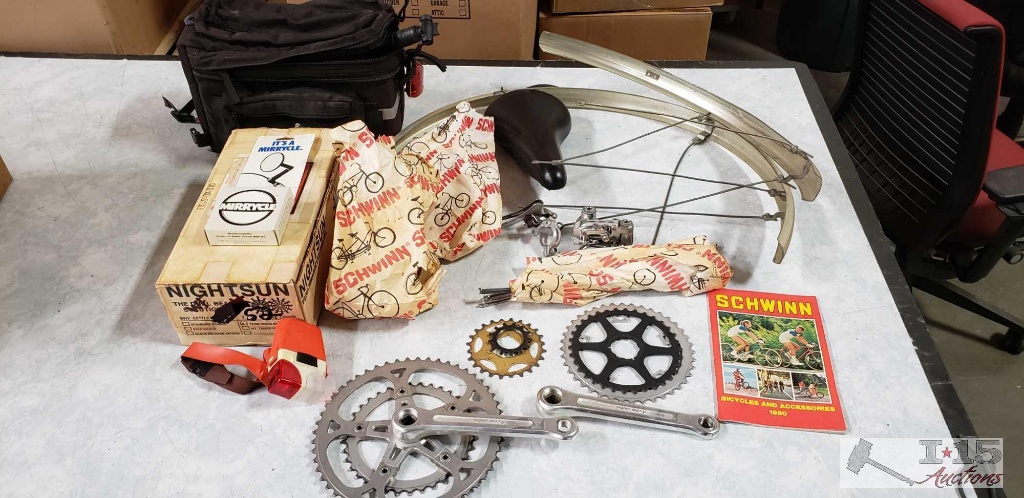 Schwinn bicycle parts and various other bicycle parts