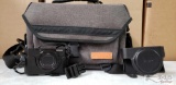 1 sony camera and 1 strap toit case