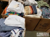 7 Boxes of Miscellaneous Linens and Towels