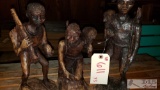 Three African Wooden Statues