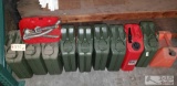 10 assorted jerry cans and more