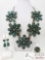 Navajo Silversmith Garrison Boyd Sterling GIANT Silver Squash Blossom Necklace - Ring -Earrings Set
