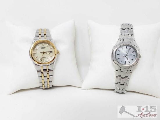 2 Citizen Eco-Drive with Stainless Steel Bands