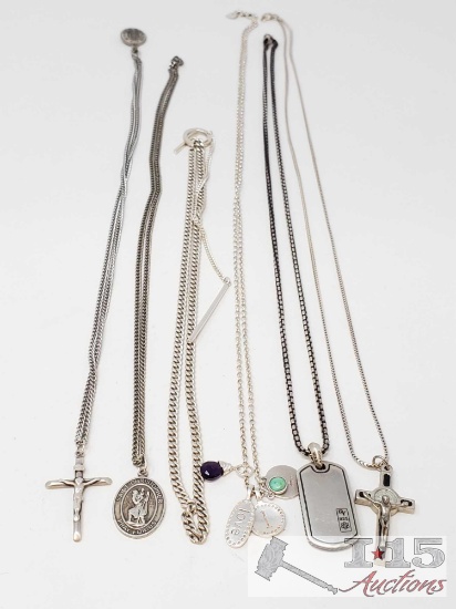 Sterling Silver Necklaces 130g