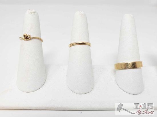 Three 14k Gold Rings, 7.7g