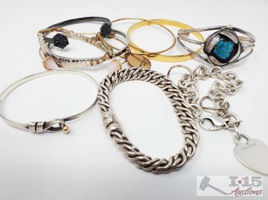 Miscellaneous Bracelets Including Tiffany & Co. and Sterling Silver