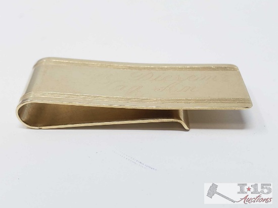 14k Gold Money Clip,15.3g