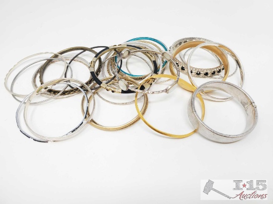 misc. statement bracelets, some sterling silver