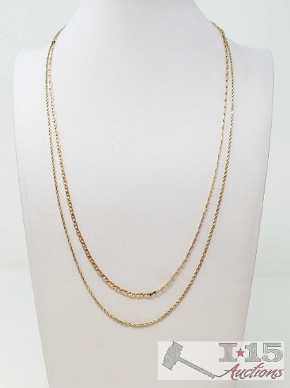 2 10k Gold Necklaces