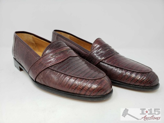 Men's Bernini Genuine Lizard Moccasins Size 10