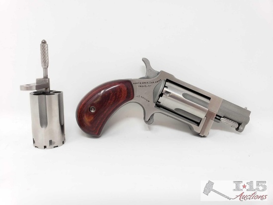 North American Arms Sidewinder .22 Magnum Revolver with Conversion Cylinder, Metal Case and Box, No