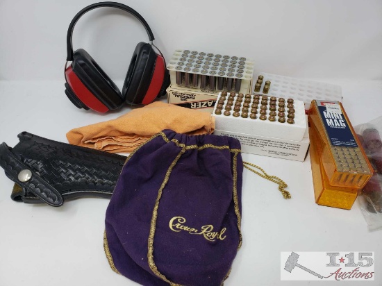 Assorted Ammo, Earmuffs, and More