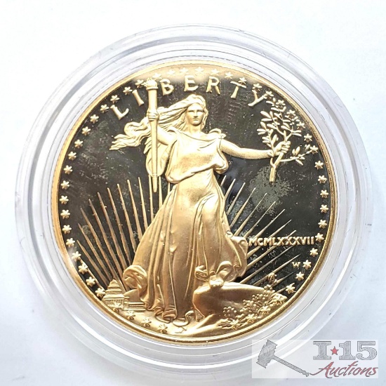 1oz Fine Gold $50 Walking Liberty Coin