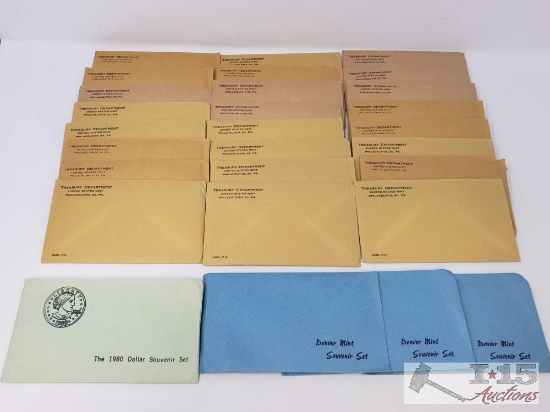 24 Sealed Treasury Department Proof Sets, 3 Denver Mint Sets and More