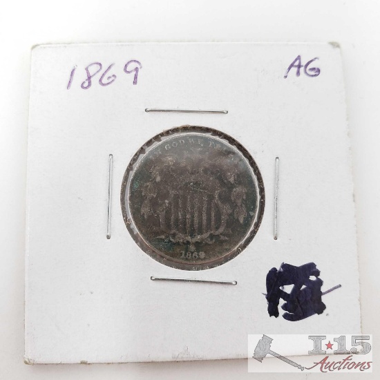 1869 5 Cent Coin
