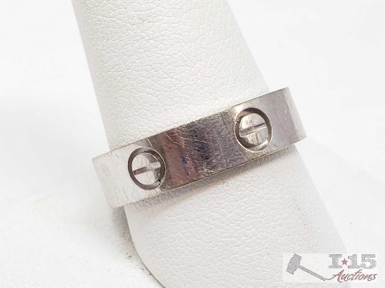18k White Gold Cartier Ring, 9.8g