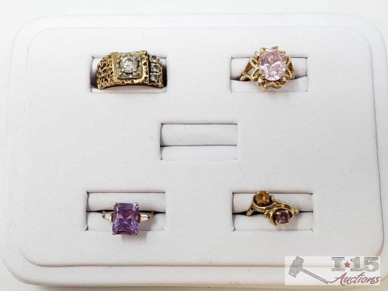 Four 14k Gold Rings, 22.6g