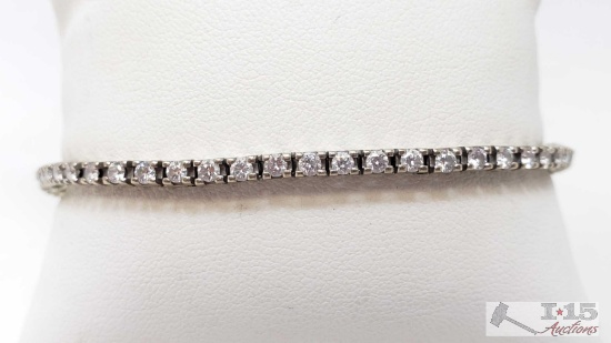 14k Gold Diamond Bracelet, 11.5g