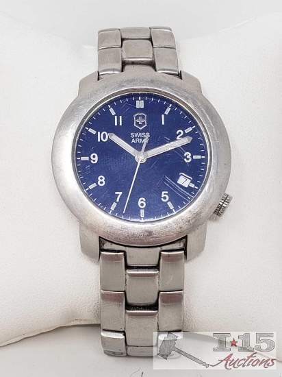 Swiss Army Victorinox Watch with Blue Face