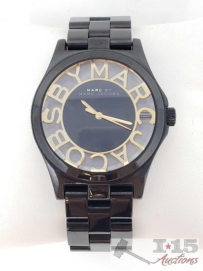 Authenticated Marc Jacobs Black Skeleton Watch
