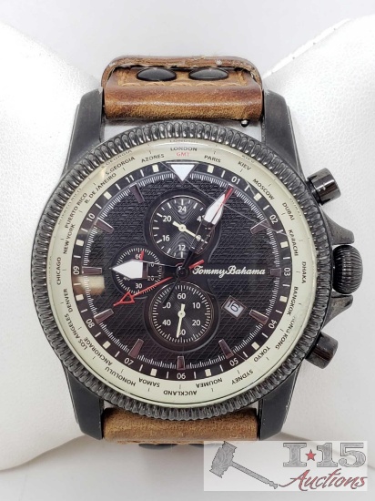 Tommy Bahama Watch with Leather Band in Good working Condition