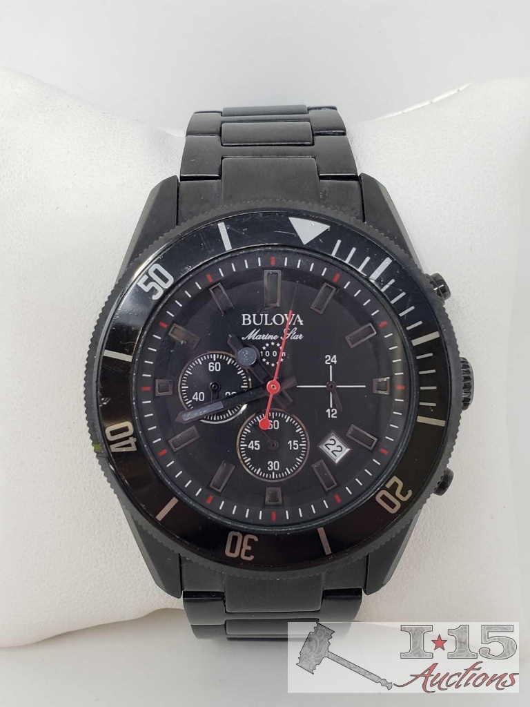 Bulova Marine Star Watch with New Battery | Jewelry, Gemstones & Watches  Watches Men's Watches | Online Auctions | Proxibid